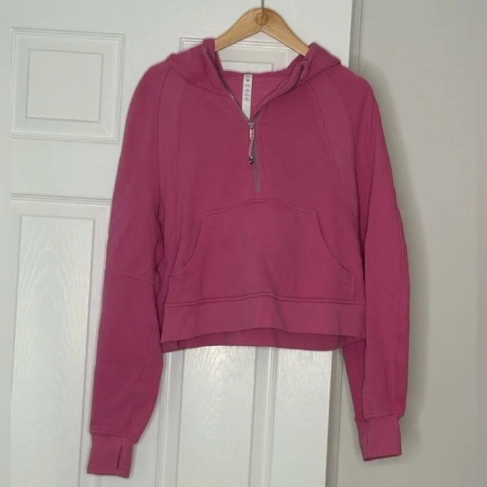 Lululemon Scuba Oversized Half-Zip Hoodie in Pink Blossom, Size M/L